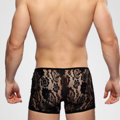 Ropa Interior Masculina de Encaje Mesh Negro - Tanga Sensual Premium - Image 5