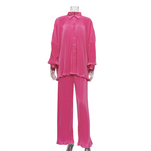 Pantalones Plisados Sueltos Estilo Retro Europeo Americano para Mujer - Image 5