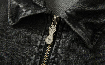 Chaqueta de Motociclista Denim con Bordados - Image 15