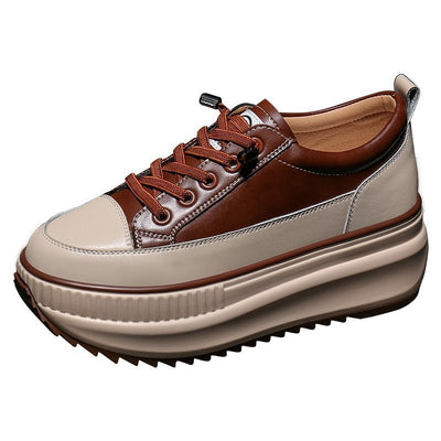 Zapatos Deportivos de Plataforma para Mujer con Suela Gruesa Transpirable y Cordones - Image 2