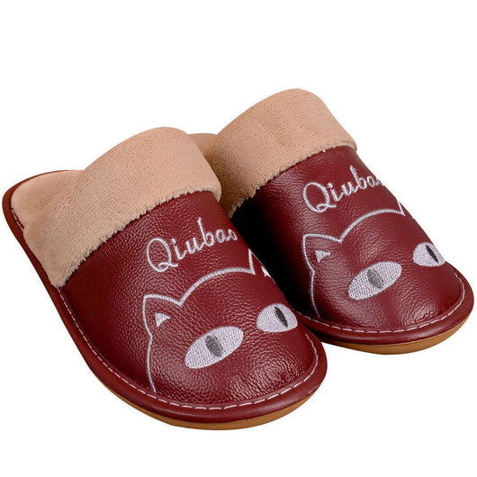 Pantuflas Cálidas para Familia - Diseño Antideslizante Cuero y Lana - Image 2