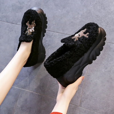 Zapatos Plataforma Mujer Invierno Terciopelo - Tacón Medio Cómodo - Image 14