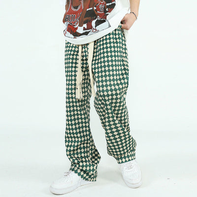 Pantalones Anchos de Cintura Elástica con Estampado Geométrico - Image 13