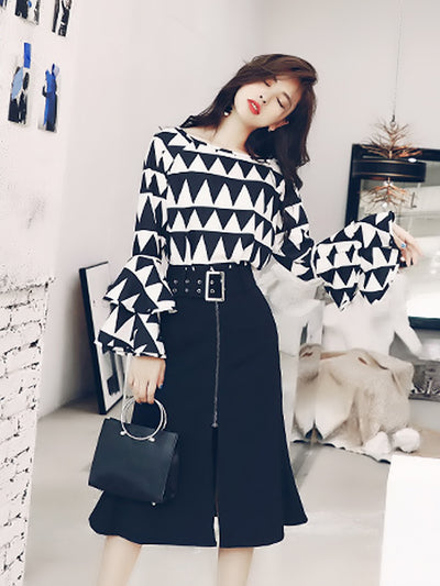 Traje Ejecutivo Dos Piezas Falda Midi Estilo Western - Image 8
