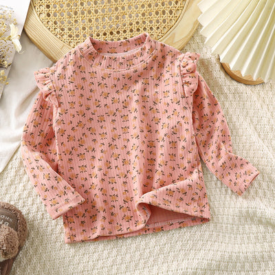 Blusa Infantil Otoño Invierno con Volantes Florales - Image 11