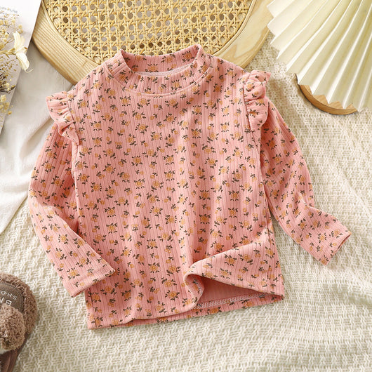 Blusa Infantil Otoño Invierno con Volantes Florales - Image 11