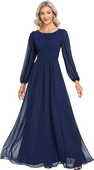 Vestido de Noche Largo en Gasa Elegante para Mujer - Image 31