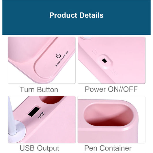 Lámpara LED Recargable USB con Soporte para Teléfono - Image 6