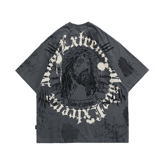 Playera Retro Americana Estampada Vintage Hip-hop Street Style - Image 5