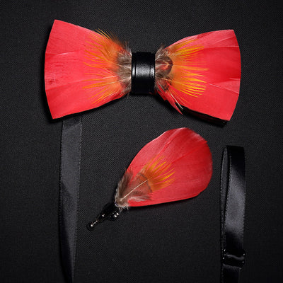 Broche Moño de Plumas para Padrino - Flor de Solapa Elegante - Image 27
