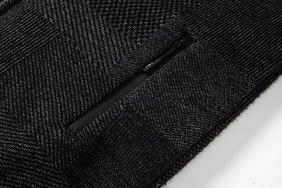 Chaqueta de Punto Slim con Capucha y Cuadros para Hombre - Image 14