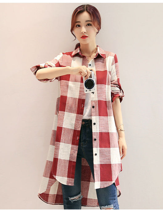 Chaqueta Casual de Cuadros para Mujer con Protección Solar - Image 11