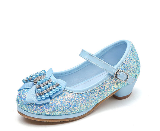Zapatos de Tacón Alto Infantil con Moño y Cristales - Image 13