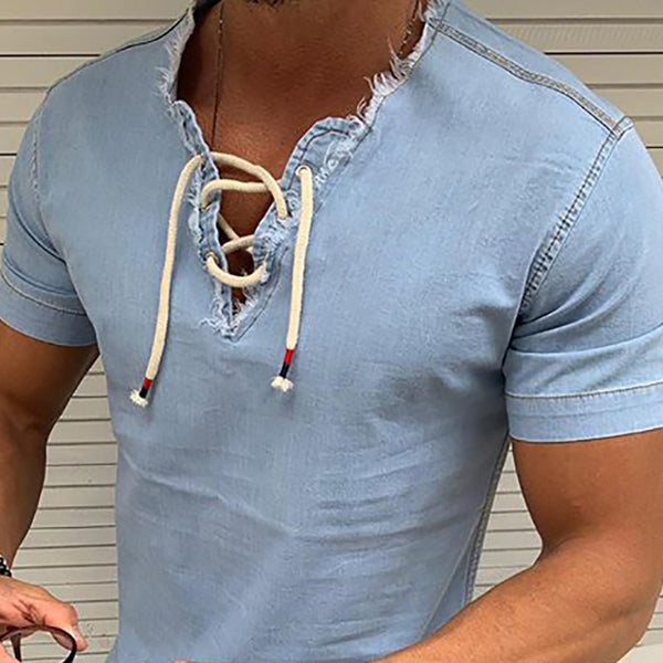 Camiseta Básica de Manga Corta para Hombre - Colores Sólidos
