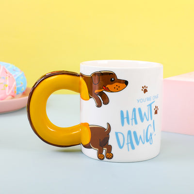Taza de Cerámica con Diseño de Perro Salchicha Adorable - Image 4