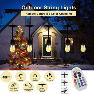 Luces Solares RGB Impermeables para Jardín y Patio con Conexión Directa - Image 24