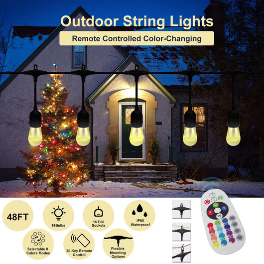 Luces Solares RGB Impermeables para Jardín y Patio con Conexión Directa - Image 24