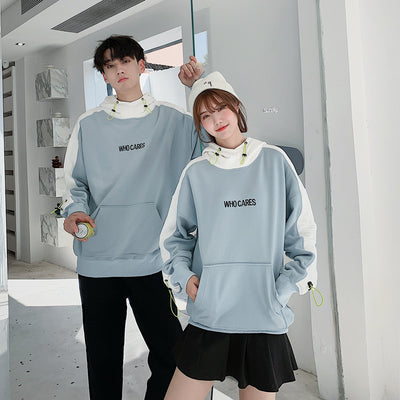 Sudadera con Capucha de Contraste y Costuras Decorativas