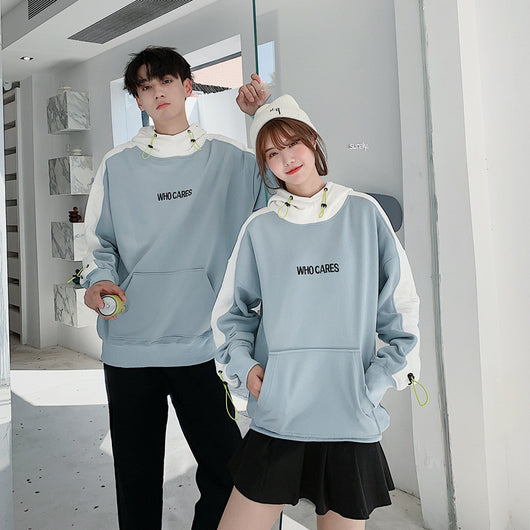 Sudadera con Capucha de Contraste y Costuras Decorativas