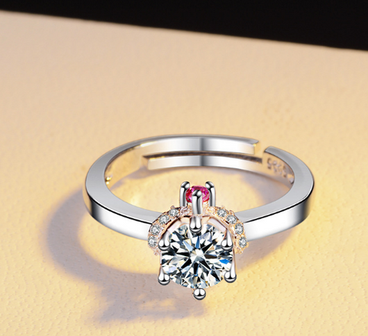 Anillo de Diamante Solitario con Seis Garras - Oro Blanco 18K - Image 3