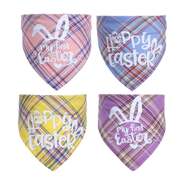 Toalla Triangular para Mascotas Conejo de Pascua Capa Única