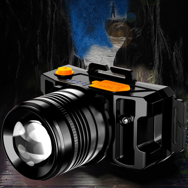 Linterna Frontal LED para Pesca con Carga USB
