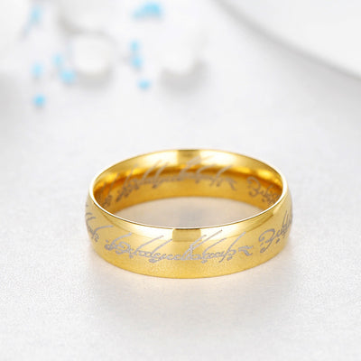 Anillo de Pareja Señor de los Anillos en Acero Titanio - Image 3