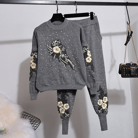 Conjunto de Punto: Suéter Manga Larga y Pantalón Térmico - Image 11