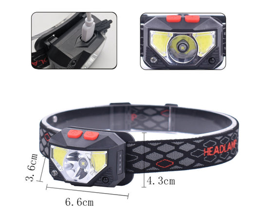 Linterna LED COB Roja Recargable USB - Potente Alcance para Pesca Nocturna Impermeable - Image 9