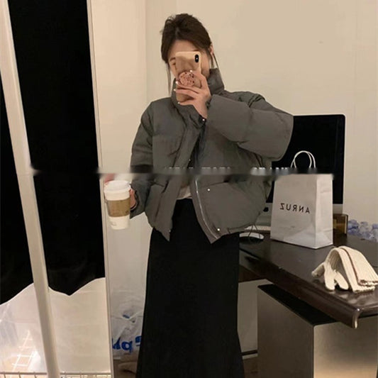 Chaqueta Acolchada Gris Mujer - Plumón de Pato Blanco Ligera y Cálida