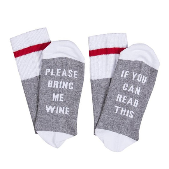 Calcetines Estampados con Letras Divertidas