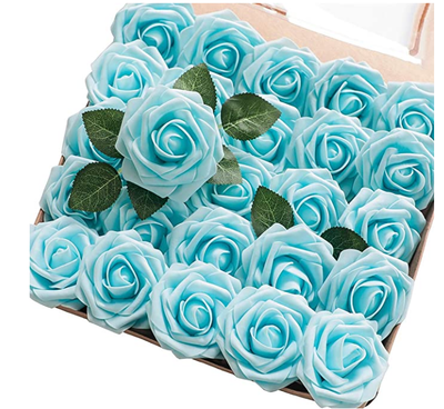 Rosas de Espuma PE con Tallo y Hojas - 25 Flores Decorativas para Bodas y San Valentín - Image 22