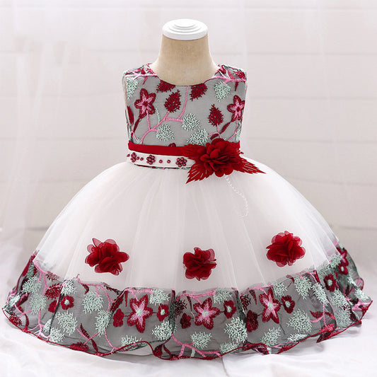 Vestido Princesa con Encaje a Juego de Colores
