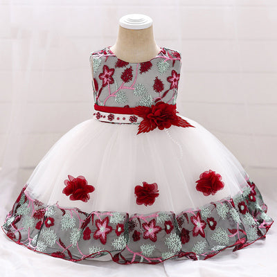 Vestido Princesa con Encaje a Juego de Colores
