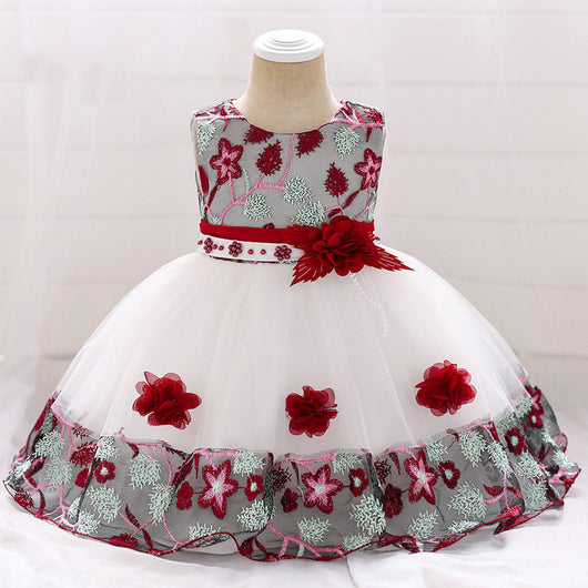 Vestido Princesa con Encaje a Juego de Colores