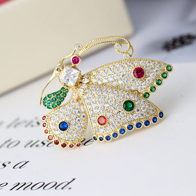Broche de Mariposa con Circones de Colores