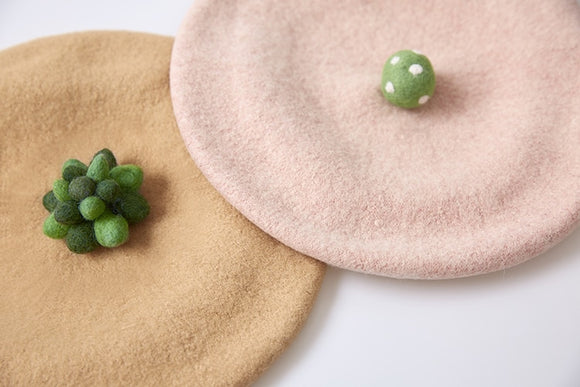 Boina de Feltro de Lã Literária com Suculenta Adorável