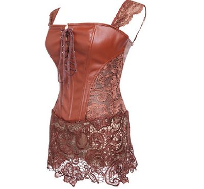 Corsé de Encaje Hueco Clásico Europeo - Moda PU Premium - Image 4