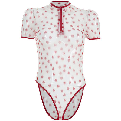 Mono Enterizo Sexy con Malla Transparente y Estampado para Primavera Verano - Image 2