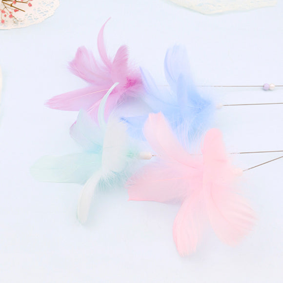 Juguete Interactivo para Gatos con Plumas Multicolor