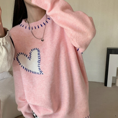 Suéter Holgado para Mujer con Diseño Love - Tejido Grueso y Cómodo - Image 2