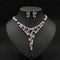 Colorful Zirconia Necklace and Earrings Set for Brides