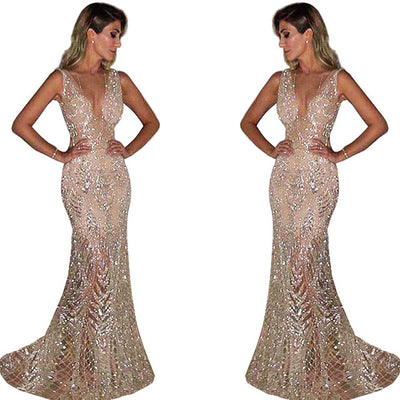Vestido Sin Mangas con Escote en V y Encaje - Image 2