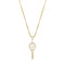 Tennis Racket Pendant Full Of Zircon Female Hip-hop Personality Necklace Golden 925silver