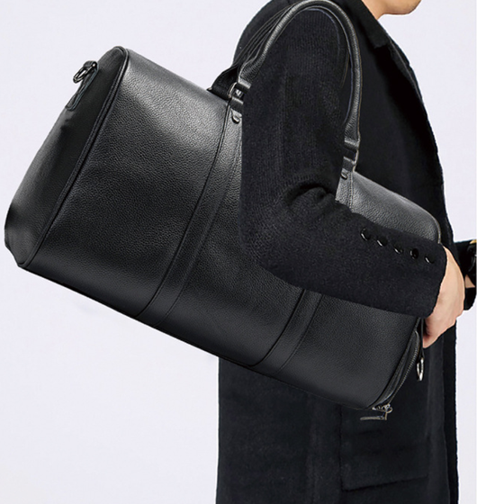 Bolsa de Viaje de Cuero Premium con Compartimento de Zapatos y Bandolera - Image 8