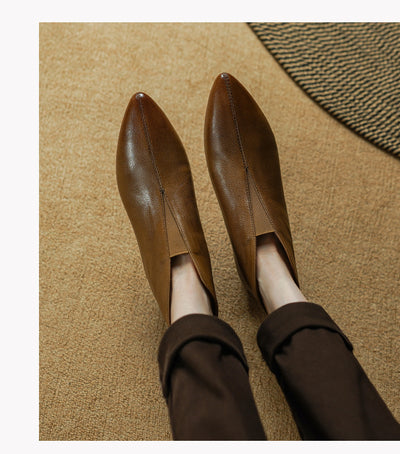 Botines Retro de Cuero con Tacón Bajo y Cierre Trasero - Image 15