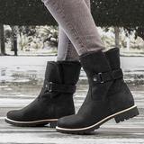 Botas Medianas Cómodas de Punta Redonda para Mujer Tallas Grandes - Image 10