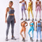 Pantalones de yoga sin costuras con degradado tie-dye y diseño calado