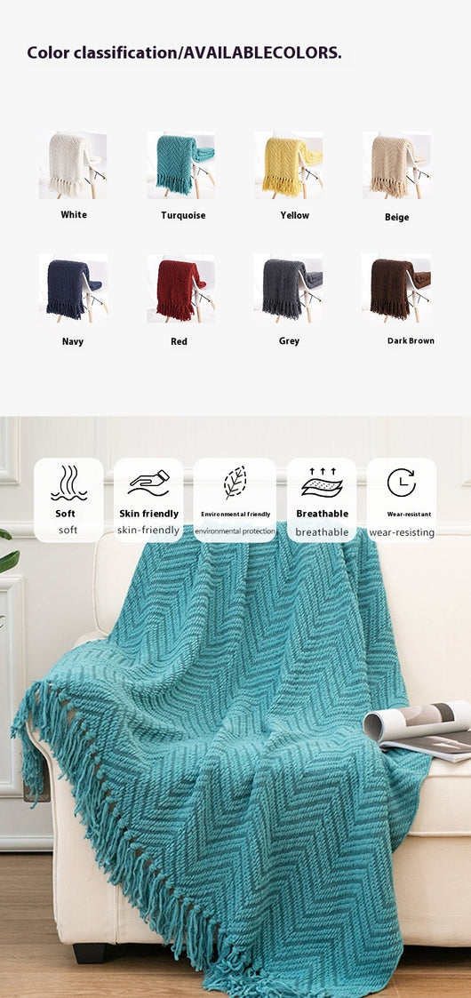 Funda de Sofá Tejida con Borlas - Protector Versátil y Elegante - Image 23