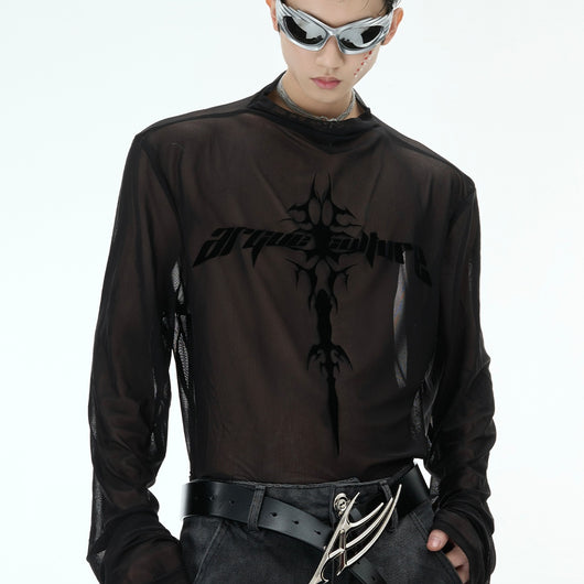 Playera Interior Mesh Transparente Punk Manga Larga - Image 11